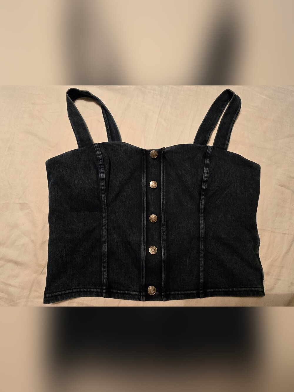 New! Ladies Large Dark Blue Denium Top (Ordered From Tiktok)